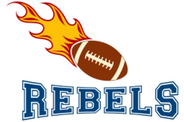 Rebels Football Team Logo with Flames