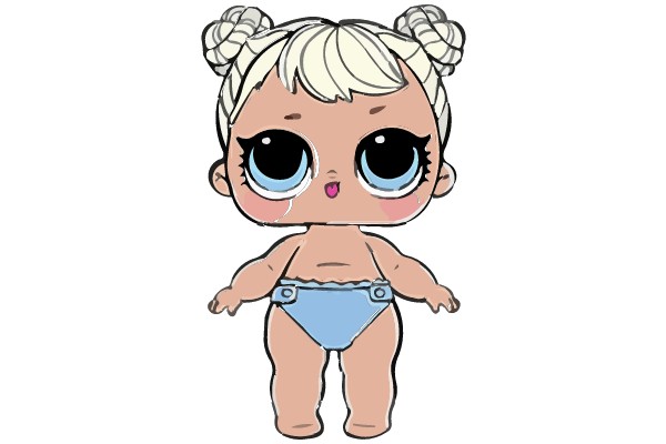Digital Artwork: A Cute Cartoon Character