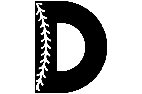 Baseball Stitched Letter D