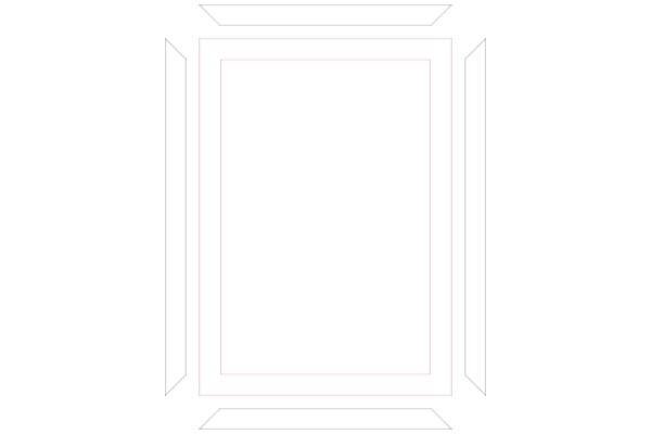 A Minimalist Artwork: A Square Frame with a Red Outline and a White Center