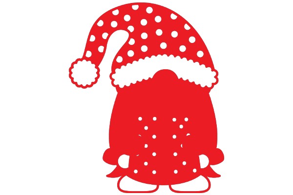 A Festive Red Santa Hat with White Polka Dots
