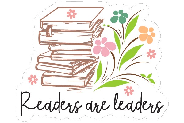A Sticker Celebrating the Joy of Reading and Leadership