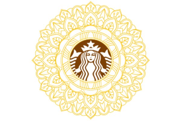 Stylized Starbucks Logo with Intricate Design