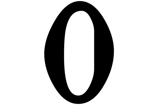 Black Oval on White Background