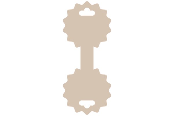 Simplistic Design: A Beige Abstract Shape with a Hole in the Center