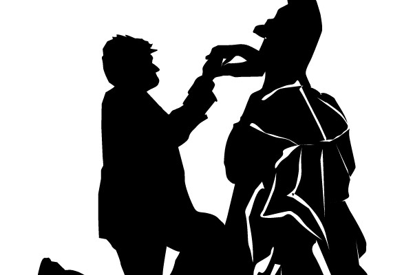 Kneeling Man Proposing to Standing Woman