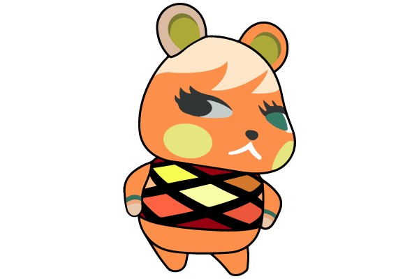 Cheerful Bear: A Vibrant Cartoon Character
