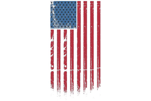 United States Flag with Distressed Texture