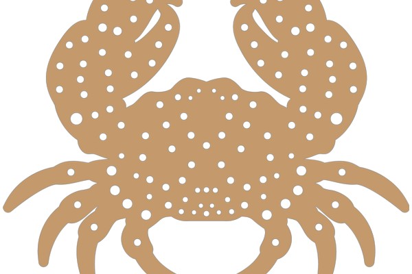 Stylized Brown Lobster with White Dots