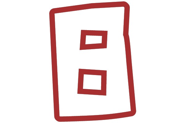 Simple Line Drawing of a Rectangular Object