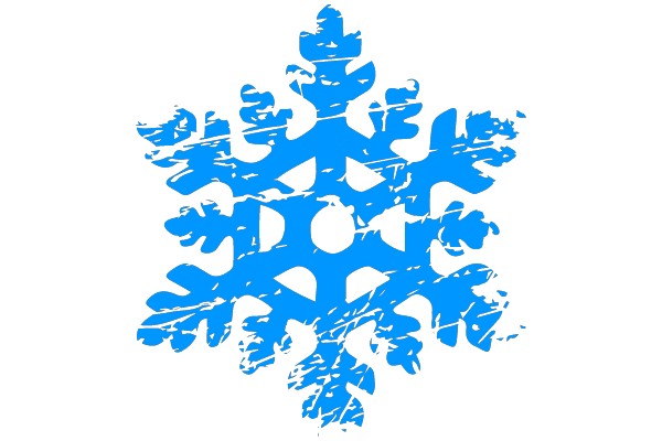 Blue Grunge Snowflake