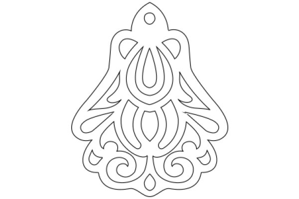 Stylized Artwork: A Detailed Line Drawing of a Floral Pattern