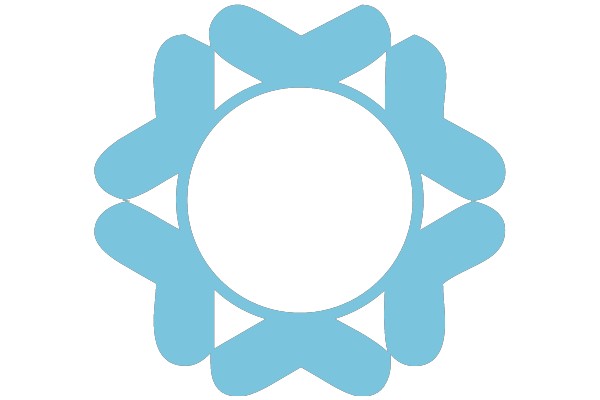 A Simple, Blue, and White Logo