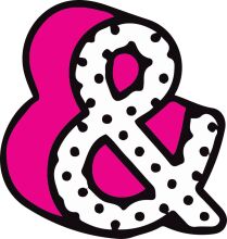 Vibrant Logo Design: A Playful Pink and White Letter 'A' with a Dot Pattern