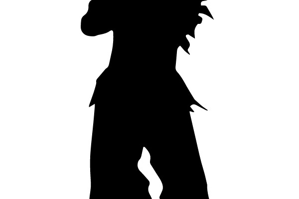 Silhouette of a Dressed-Up Character