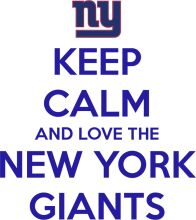 NY Giants Fan's Motivational Poster: Keep Calm and Love the New York Giants
