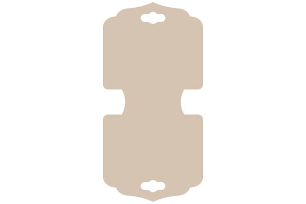 A Solid Beige Shape with a Hole in the Center