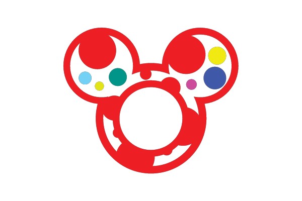 Colorful Mickey Mouse Ears Icon