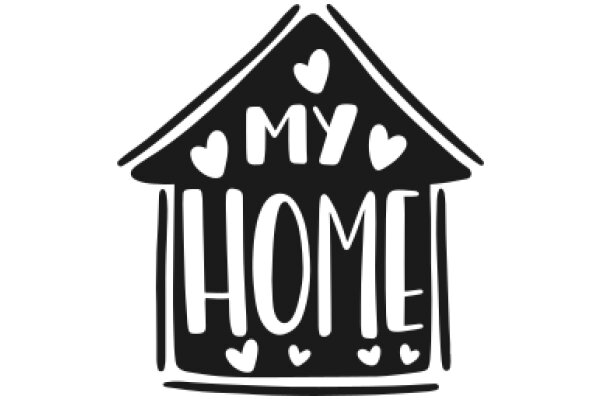 A Simple, Illustration of a House with the Words 'My Home' Written on It