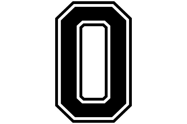 Stylized Letter 'O' with a Decorative Border