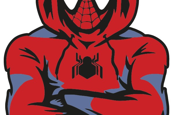 Spider-Man Hoodie Character Illustration