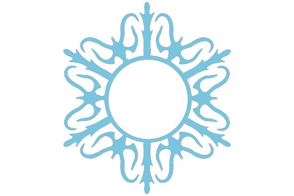 Symmetrical Blue Starburst Design