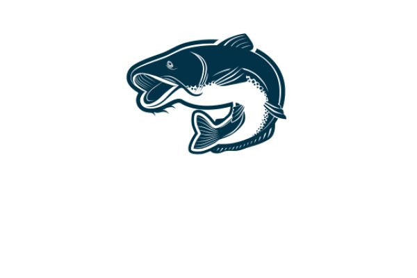 Stylized Illustration of a Fish with an Open Mouth