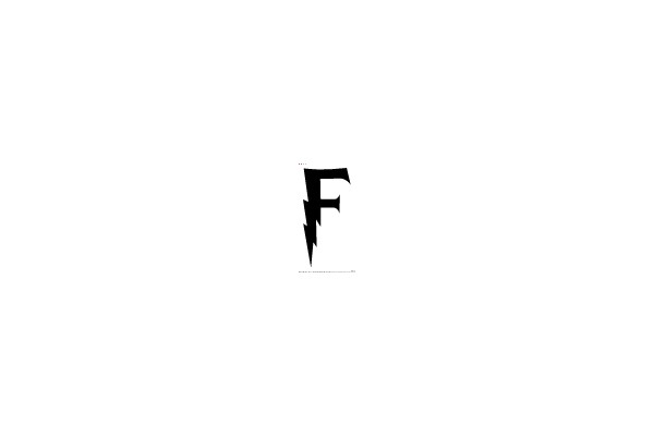 Black Gothic Font Letter F
