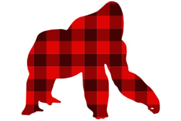 Vintage Red and Black Plaid Silhouette
