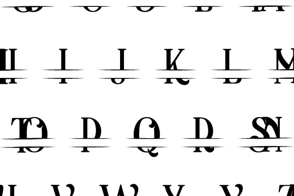 Alphabet Chart with Various Font Styles