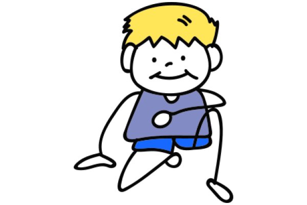 A Cartoon Character with a Smile and a Purple Shirt