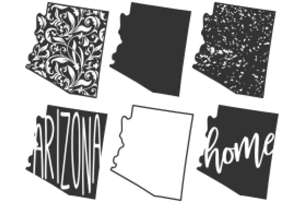 A Collection of State-Inspired Designs: Arizona, Home, and a Floral Pattern