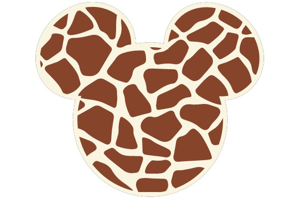 Mickey Mouse with a giraffe pattern.