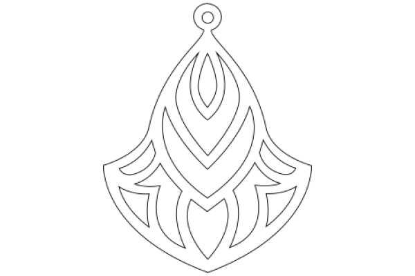 Stylized Design: A Geometric Pattern with a Heart-like Shape at the Center