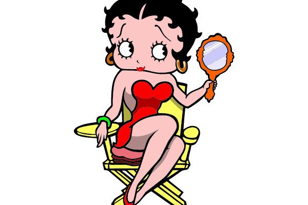 Betty Boop in a Red Dress: The Mirror Moment