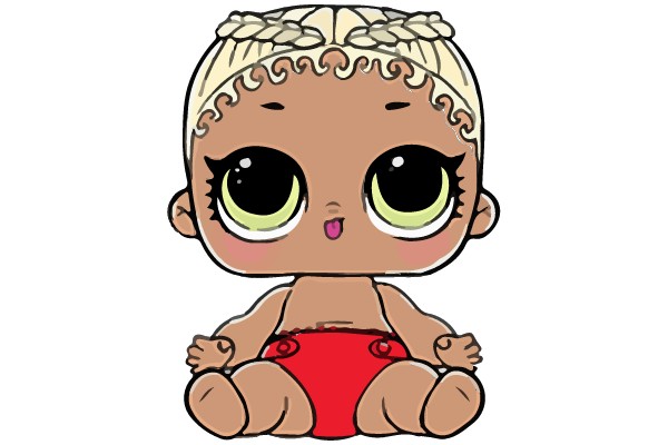 Adorable Baby in Diaper