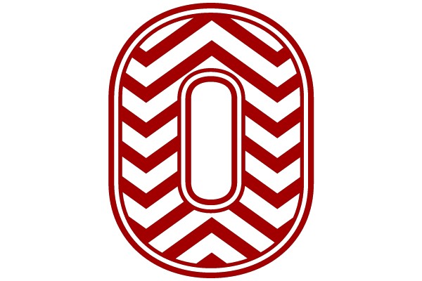 Symmetrical Chevron Pattern within an Oval Outline