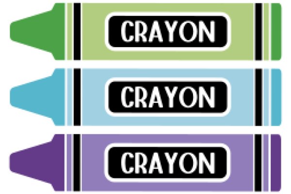 A Colorful Display of Crayons with the Word 'Crayon' on Them