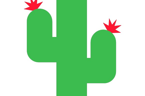 Bold Cactus: A Simplified Desert Icon