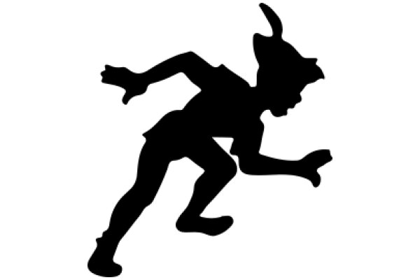 Silhouette of a Running Figure