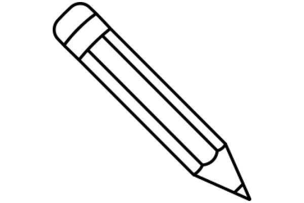 Simplified Line Drawing of a Pencil
