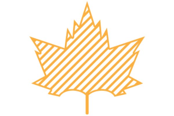 Stylized Maple Leaf Logo in Yellow and White