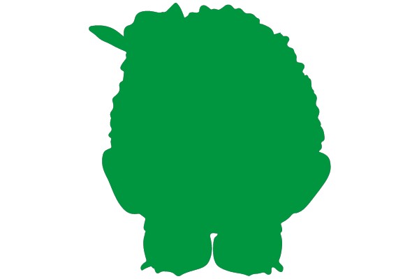 Green Silhouette of a Sheep