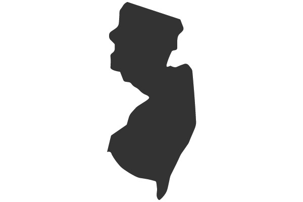 State Outline of New Jersey
