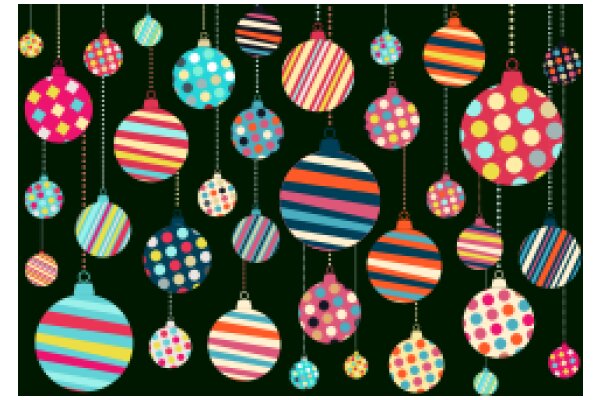 A Festive Display of Colorful Christmas Ornaments