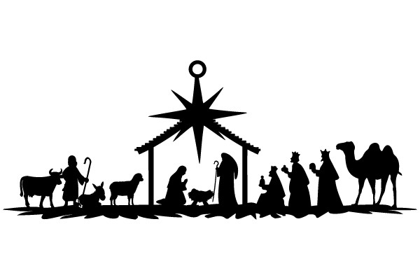 Silhouettes of the Nativity