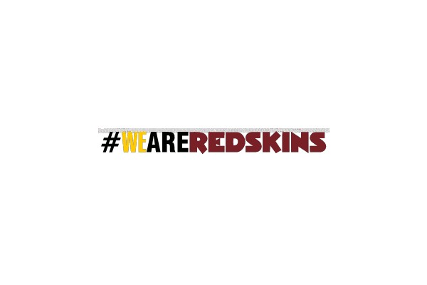 A Blurred Image with the Hashtag #WereRedskins