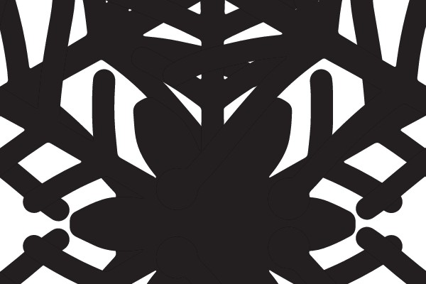 Stylized Snowflake Design with a Minimalist Aesthetic