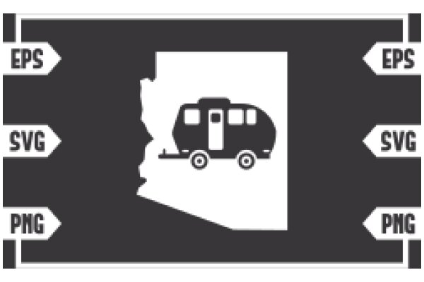 A Graphic Design of a Traveling RV with Labels for EPS, SVG, and PNG Formats