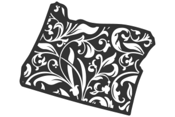 Stylized State Outline with Floral Pattern